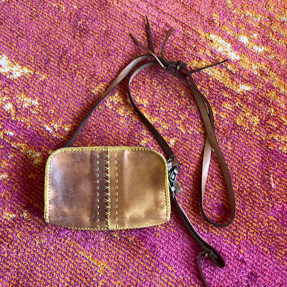 Vintage Handmade Leather Boho Crossbody